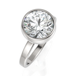 Load image into Gallery viewer, Epic Round Cut Diamond Ring with Bezel Setting (2.00 CT. Solitaire)