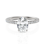 Load image into Gallery viewer, Grand Oval Classic Fine Solitaire Diamond Ring (1.00 Ct. Oval Cut)