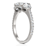 Load image into Gallery viewer, Delightful Three Stone solitaire Diamond ring With Radiant Cut & Round Cut Diamonds (1.50 CT. Radiant Cut)