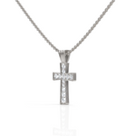 Load image into Gallery viewer, Whitney Cross Diamond Pendant Superior Diamond Feather Pendant ( Neck Chain Is Not A Part Of The Product And Can Be Bought Separately )