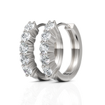 Load image into Gallery viewer, Scarlett Sparkle Diamond Hoop Earrings