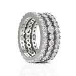 Load image into Gallery viewer, Trio Separate Diamond Eternity Wedding Bands