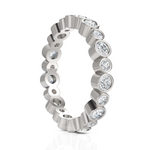 Load image into Gallery viewer, Metis Round Diamond Bezel Setting Eternity Ring