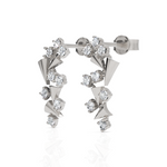 Load image into Gallery viewer, The Falling Pyramid Diamond Earrings