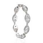 Load image into Gallery viewer, Stacking Eternity Marquise Round Simulated Diamond Band Ring