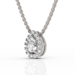 Load image into Gallery viewer, Classic Pear Shape Round Cut Diamond Necklace