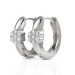 Load image into Gallery viewer, Seven Stone Charming Diamond Hoop Earrings