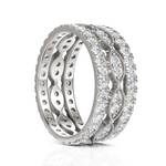 Load image into Gallery viewer, 2.50 ctw Round Diamond Multi-Row Eternity Ring in Solid Gold