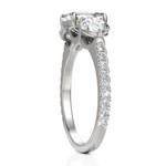 Load image into Gallery viewer, Trinary Diamond Solitaire Ring With Asscher Cut & Round Cut Diamonds (1.50 CT. Asscher Cut)