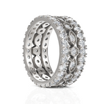 Load image into Gallery viewer, Glitter Round Cut Unique Bridal Eternity Ring Set