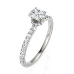 Load image into Gallery viewer, Superior Radiant Square Solitaire Diamond Ring (0.50 CT. Radiant Square Cut)