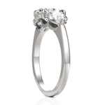 Load image into Gallery viewer, Enchant Three Stone With Oval Cut & Round Cut Diamond Ring (1.50 CT. Oval CUT Diamond)