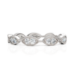 Load image into Gallery viewer, Stacking Eternity Marquise Round Simulated Diamond Band Ring