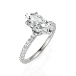 Load image into Gallery viewer, Eleanor Marquise Cut Solitaire Diamond Ring (2.00 CT. Marquise Cut)