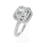 Load image into Gallery viewer, Double Halo Flickering Diamond Bridal Ring