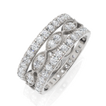Load image into Gallery viewer, 2.50 ctw Round Diamond Multi-Row Eternity Ring in Solid Gold