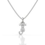 Load image into Gallery viewer, Exclusive Kitty Cat Diamond Pendant ( Neck Chain Is Not A Part Of The Product And Can Be Bought Separately )