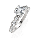 Load image into Gallery viewer, 1.00 Carat Solitaire With Marquise Cut Diamond Ring