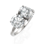 Load image into Gallery viewer, Toi Et Moi Solitaire Diamond Ring With Oval Cut & Round Cut Diamonds (1.50 CT. Each Diamond)