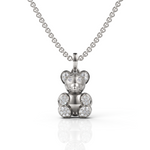 Load image into Gallery viewer, Exquisite Diamond Teddy Bear Pendant Necklace