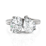 Load image into Gallery viewer, Oval Cut & Pear Cut Toi Et Moi Solitaire Diamond Ring (1.50 CT. Each Diamond)
