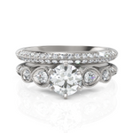 Load image into Gallery viewer, Sunshine Solitaire Diamond Bridal Ring Set