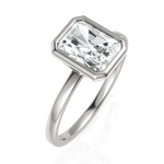 Load image into Gallery viewer, Bezel Set Radiant Cut Diamond Solitaire Ring (1.50 CT. Solitaire)