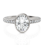 Load image into Gallery viewer, Endearing Oval Cut Diamond Ring With Bezel Setting (1.50 CT. Center Solitaire)