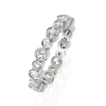 Load image into Gallery viewer, Modern Eternity Band Alternating Big & Small Round Cut Diamond