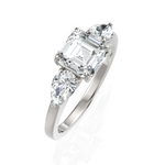 Load image into Gallery viewer, Asscher Cut & Pear Cut Solitaire Diamond Ring (1.50 CT. Asscher Cut)