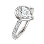 Load image into Gallery viewer, Remarkable Bezel Set Pear Cut Solitaire Ring (1.00 CT. Center Diamond)