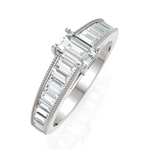Load image into Gallery viewer, Designer Baguette Diamond Wedding Ring