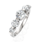 Load image into Gallery viewer, Olympius 5 Stone Round Cut Diamond Ring