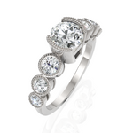 Load image into Gallery viewer, Hellenic 7 Diamonds Solitaire Ring (1.00 CT. Solitaire)