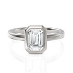 Load image into Gallery viewer, Alluring Emerald Cut Diamond With Bezel Setting (1.00 CT.)