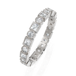 Load image into Gallery viewer, Ornate Round Cut & Princess Cut Diamond Band