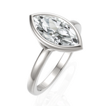 Load image into Gallery viewer, Striking Marquise Cut Diamond Solitaire Ring With Bezel Set (1.50 CT.)
