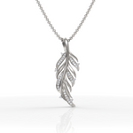 Load image into Gallery viewer, Tendril Fern Diamond Pendant ( Neck Chain Is Not A Part Of The Product And Can Be Bought Separately )