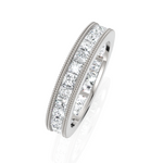 Load image into Gallery viewer, Princess Cut Diamond Eternity Wedding Band