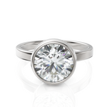 Load image into Gallery viewer, Epic Round Cut Diamond Ring with Bezel Setting (2.00 CT. Solitaire)