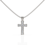 Load image into Gallery viewer, Whitney Cross Diamond Pendant Superior Diamond Feather Pendant ( Neck Chain Is Not A Part Of The Product And Can Be Bought Separately )