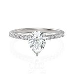 Load image into Gallery viewer, Dignified Pear Cut Solitaire Diamond Wedding Ring (1.00 CT. Pear Cut)