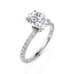 Load image into Gallery viewer, Finest Solitaire Oval Cut Diamond Wedding Ring (1.50 CT. Oval Cut)