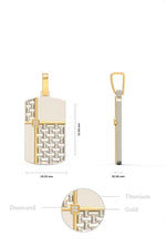 Load image into Gallery viewer, Whopping White Gold & Yellow Gold Round Cut Diamond Pendant For Men
