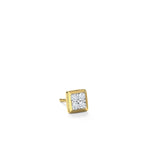 Load image into Gallery viewer, Spunky Single Piece Ear Stud For Men With Round Cut Diamond (Yellow Gold)