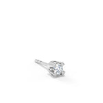 Load image into Gallery viewer, Stunning Single Ear Stud For Men With Round Cut Diamond (White Gold)