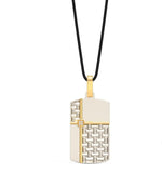 Load image into Gallery viewer, Whopping White Gold & Yellow Gold Round Cut Diamond Pendant For Men