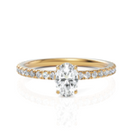 Load image into Gallery viewer, Latin Oval Cut Diamond Solitaire Ring (0.50 CT Oval)