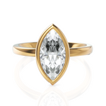 Load image into Gallery viewer, Striking Marquise Cut Diamond Solitaire Ring With Bezel Set (1.50 CT.)