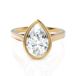 Load image into Gallery viewer, Tremendous Pear Cut Diamond Ring With Bezel Setting (2.50 CT. Solitaire)
